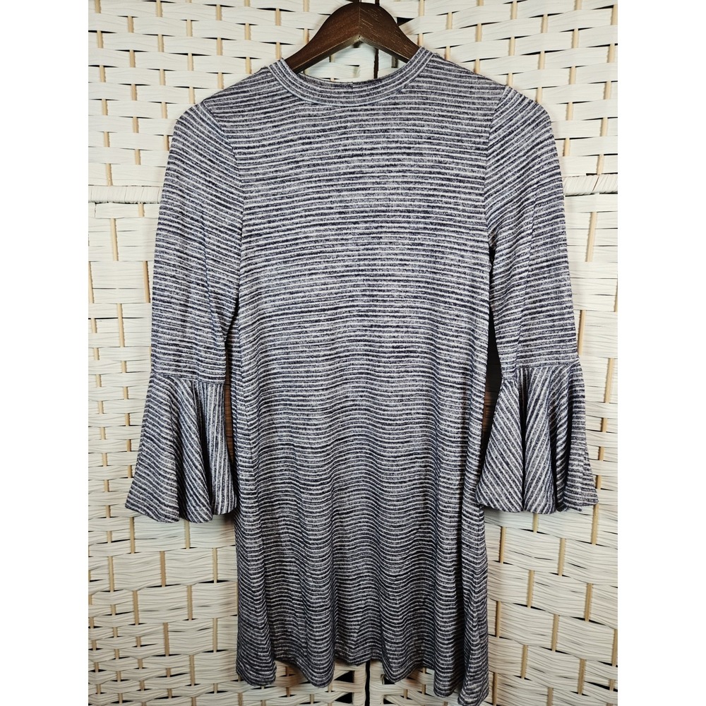 Speechless Womens Striped Bell Sleeve Dress Sz S Casual Comfort Feminine